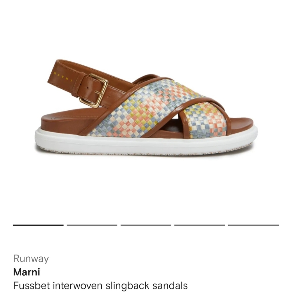 Marni Multicolor Fussbet Interwoven Slingback Sandals